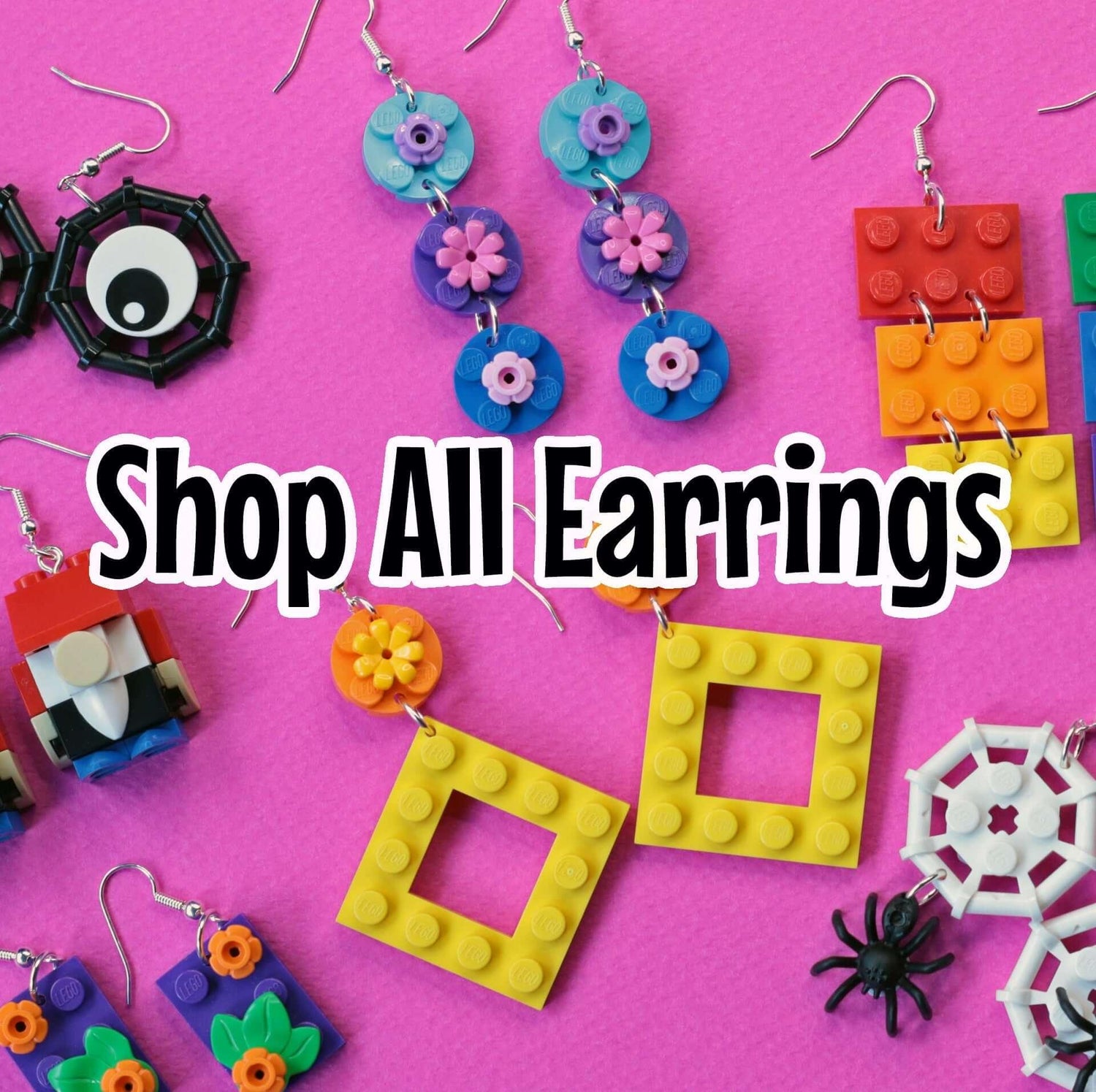 Quirky and fun LEGO earrings - Collection - Funky statement earrings handmade in Australia - Block Your Ears