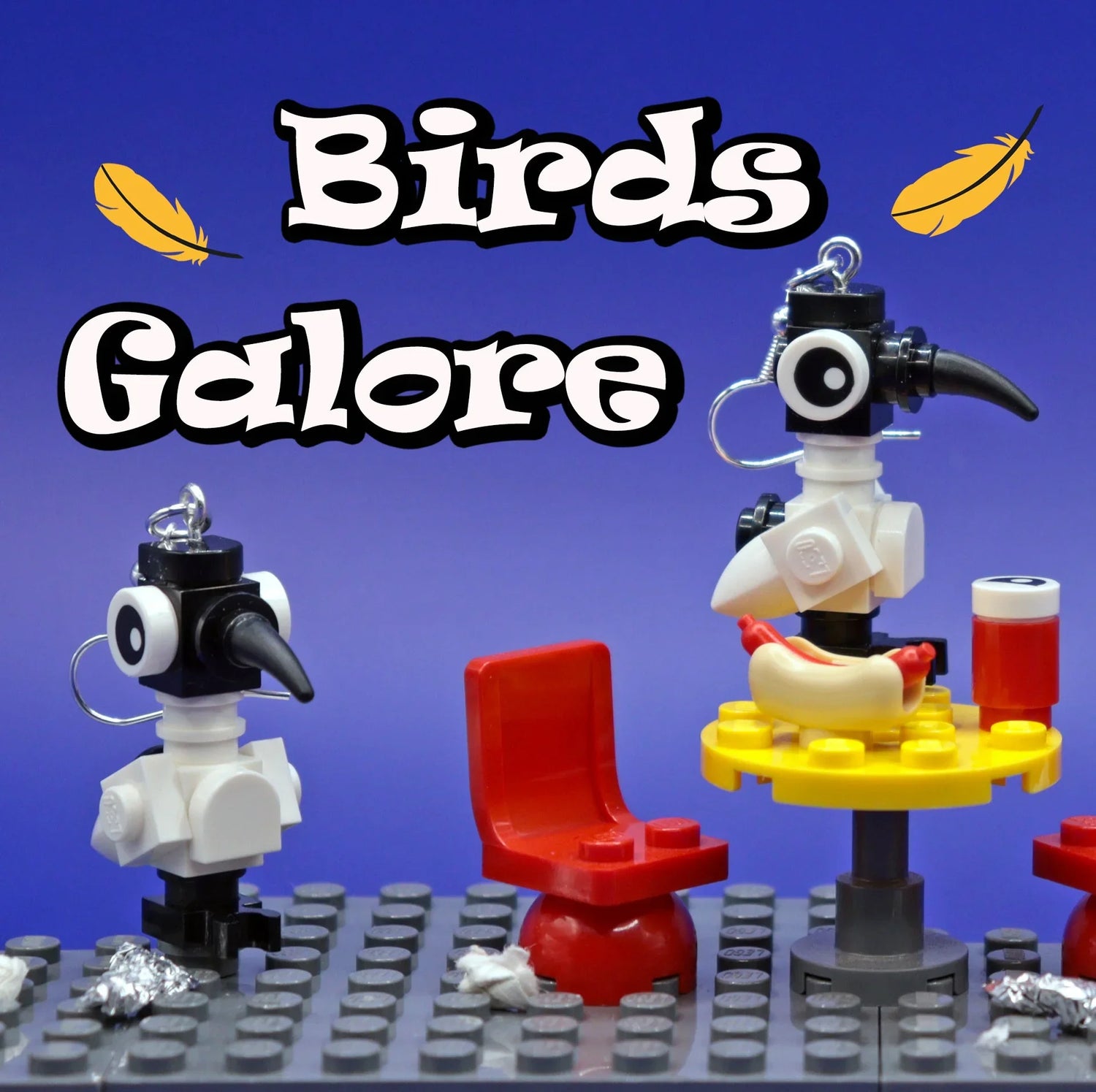 Birds Galore - LEGO Earrings - Collection - Bird Earrings-Block Your Ears