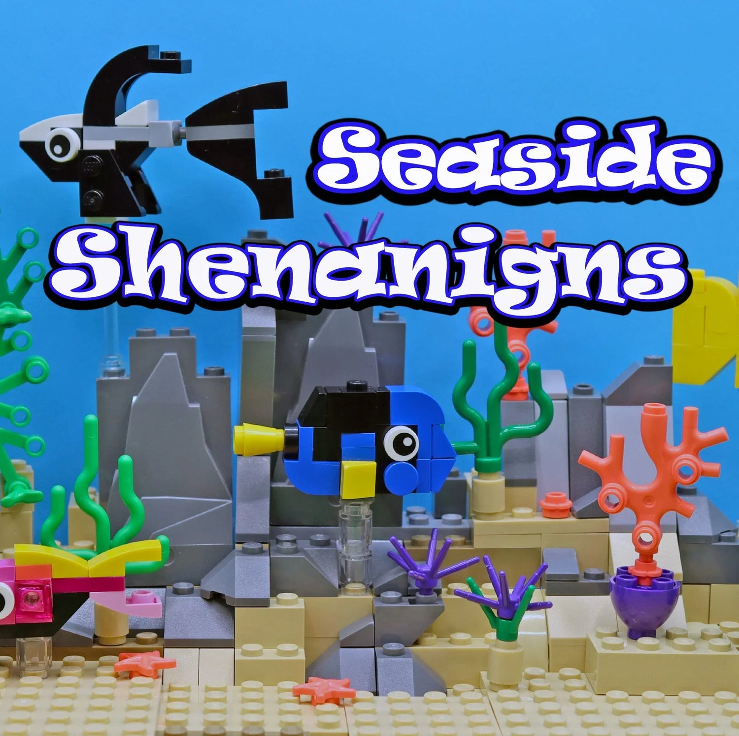 Seaside Shenanigans - LEGO Earrings- Collection - Underwater or at the aussie beach - Summer earrings - Block Your Ears