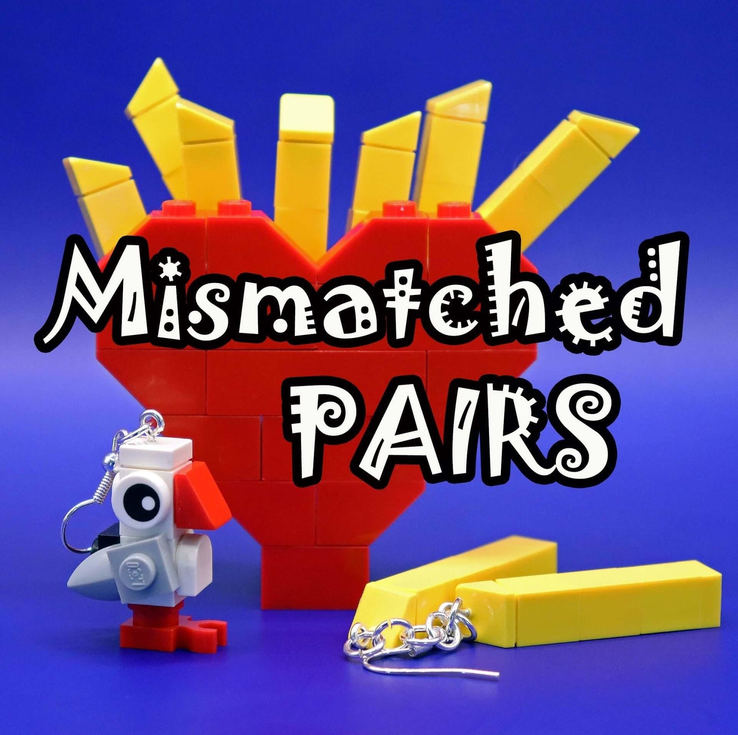 Mismatched Earrings - LEGO Earrings - Collection - Asymmetrical  - quirky earrings - Block Your Ears