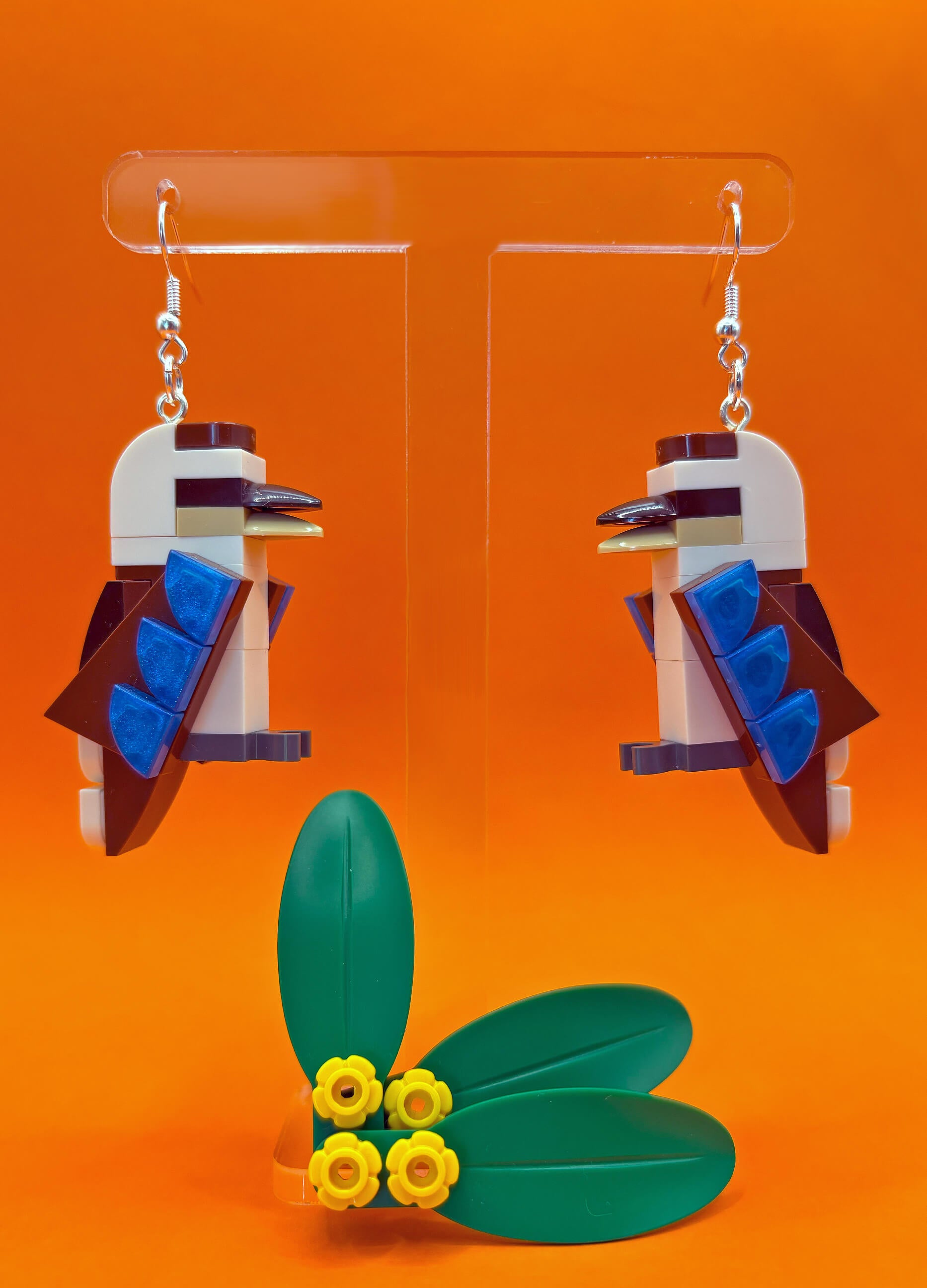 australian-blue-winged-kookaburra-lego-earrings-hanging-block-your-ears-orange-background.jpg