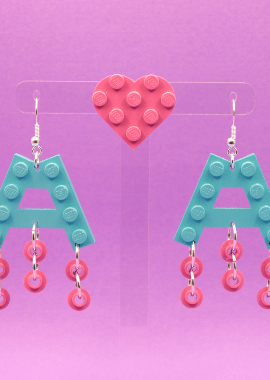 Lego Statement Earrings | Colourful Lego Earrings | Block Your Ears