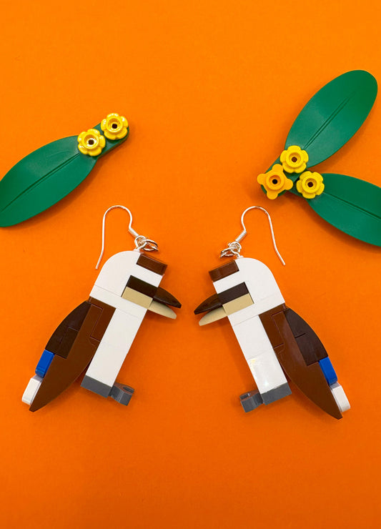 kookaburra-native-australian-bird-lego-earrings-laying-flat-orange-background.jpg
