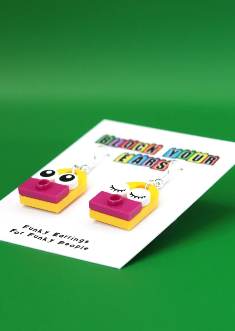Cute Quirky Face Earrings | Block Your Ears